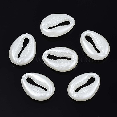 Creamy White Shell Acrylic Beads