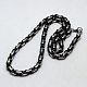 Men's Boys Byzantine Chain Necklaces Fashionable 201 Stainless Steel Necklaces(NJEW-I008-48C)-1