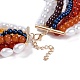 Bohemian Glass Beaded Multi Layered Necklaces for Women(NJEW-K384-02B)-4