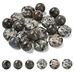20Pcs 2 Styles Natural Fluorescent Syenite Rock(Glow under UV Light) Beads, Round and Faceted Flat Round, 8~10x4~8mm, Hole: 0.5~1.1mm, 10pcs/style (G-YW0002-81)