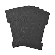 Nbeads Cardboard Paper Hair Clip Display Cards, Black, 11.5x6.65x0.02cm(CDIS-NB0001-14C)