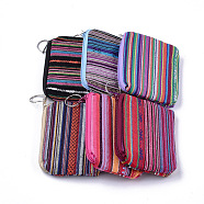 Cloth Clutch Bags, Change Purse, with Iron Ring, Mixed Color, 120~122x88~92x12~13mm(ABAG-S005-08)