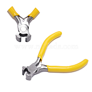 Carbon Steel Pliers, Jewelry Making Supplies, End Cutting Pliers, Yellow(TOOL-PW0004-03B)