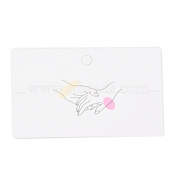 Rectangle Cardboard Jewelry Display Cards, for Necklace & Bracelet Display, Other Pattern, 10x6x0.04cm, about 100pcs/bag(CDIS-P004-07A-01)