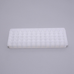 Plastic Test Tube Rack for 8/11 mm Tubes, 60 Holds, Lab Supplies, for Scientific Experiments, Clear, 7.3x20.5x2.2cm, Hole: 8mm and 11mm(ODIS-WH0005-82C)