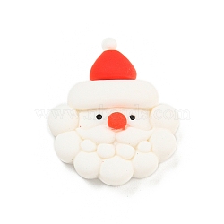 Christmas Theme Opaque Resin Decoden Cabochons, Santa Claus, 26x22x7mm(CRES-B022-06K)