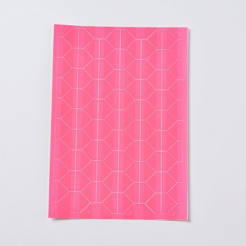 DIY Frame Scrapbook, Photo Album Corner Plastic Stickers, Pink, 147x103x0.3mm, triangle: 12x15.5mm, about 102pcs/sheet