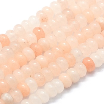 Natural Pink Aventurine Beads Strands, Rondelle, 8x5mm, Hole: 1mm, about 74pcs/strand, 15.15 inch(38.5cm)