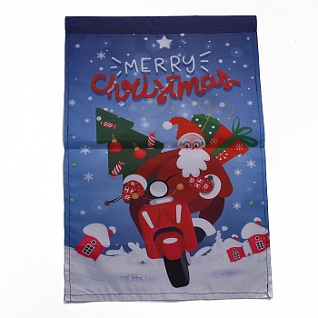 Garden Flag for Christmas, Double Sided Polyester House Flags, for Home Garden Yard Office Decorations, Santa Claus/Father Christmas, Colorful, 460x320x0.4mm, Hole: 18mm