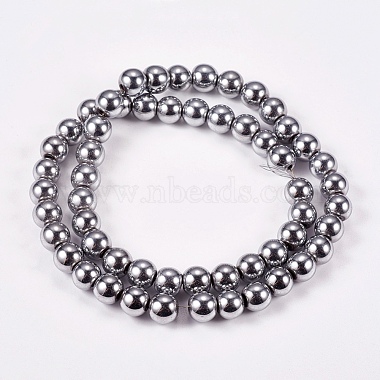Electroplate Non-magnetic Synthetic Hematite Beads Strands(G-J169A-8mm-02)-2