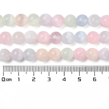 Macaron Color Natural Selenite Beads Strands(G-Q162-A01-02A-02)-5