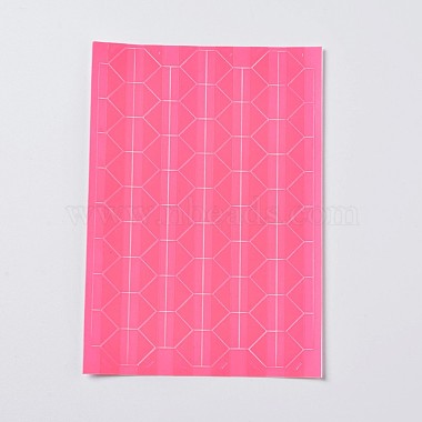Pink Rectangle Plastic Stickers