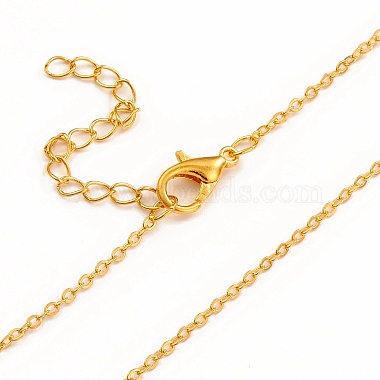 Iron Cable Chain Necklace Making(MAK-I019-01C-G)-2
