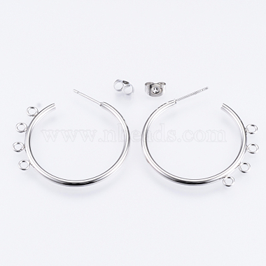 304 Stainless Steel Stud Earring Findings(X-STAS-Q231-02A)-2