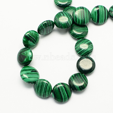 Flat Round Synthetic Malachite Beads Strands(X-G-S110-11)-2