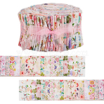 Flower Pattern Cotton Fabrics, DIY Craft Making Supplies, Rectangle, Mixed Color, 6.5x0.01cm, 1m/pc, 20pcs/set(DIY-WH0622-141A)