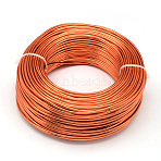 Round Anodized Aluminum Wire, Bendable Metal Craft Wire, for DIY Jewelry Craft Making, Orange Red, 3 Gauge, 6.0mm, 7m/500g(22.9 Feet/500g)(AW-S001-6.0mm-12)