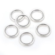 Alloy Linking Rings, Circle Frames, Lead Free and Cadmium Free, Antique Silver, 27x2mm, Hole: 19mm(X-EA6974Y)