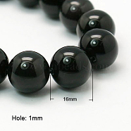 Natural Obsidian Beads Strands, Round, Grade AA, Black And Colorful, 16mm(X-G-G099-16mm-24)