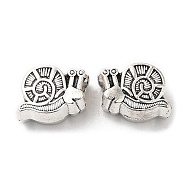 Tibetan Style Alloy European Beads, Large Hole Beads, Snail, Antique Silver, 9x13x7mm, Hole: 4.7x5mm(PALLOY-I220-03AS)