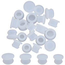 24Pcs 4 Style Silicone Bottle Seal Plug, Reusable Replacement Bottle Stopper, White, 13~16x10mm, pin: 9~12mm, 6pcs/style(AJEW-GF0008-11D)