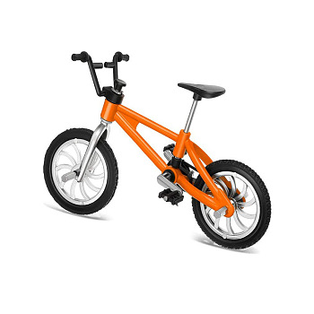 Miniature Alloy Bicycle, for Dollhouse Accessories Pretending Prop Decorations, Tyre Random Style, Dark Orange, 105x70mm