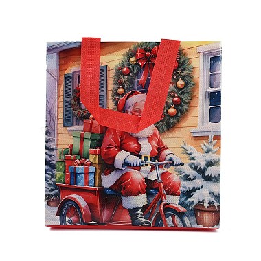 Rectangle Christmas No Woven Fabric Printed Tote Bags(ABAG-P015-03A)-2