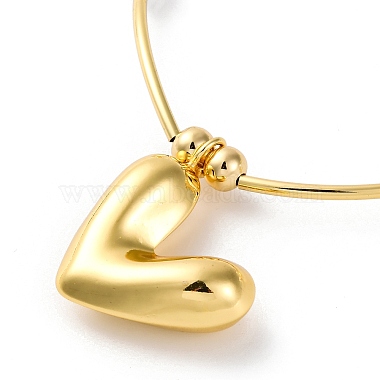 Rack Plating Brass Heart Pendant Necklaces for Women(NJEW-C059-01G-02)-2