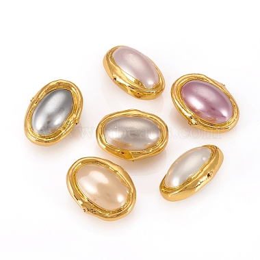 23mm Mixed Color Oval Shell Pearl Beads