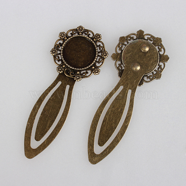 Bronze antique supports fer signet cabochon(X-PALLOY-N0084-03AB-NF)-2