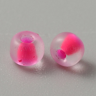 Transparent Frosted Glass Beads(FGLA-TAC0008-08B)-2