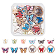 SUPERFINDINGS 48Pcs 12 Color Alloy Butterfly Pendants(PALLOY-FH0001-76)-2