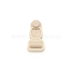 Plastic Clips, for Bra Shoulder Strap Accessories, Lemon Chiffon, 30.8x15.5x4.5mm, Hole: 1.5x11mm(AJEW-WH0244-50)