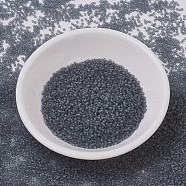 MIYUKI Delica Beads, Cylinder, Japanese Seed Beads, 11/0, (DB0749) Matte Transparent Gray, 1.3x1.6mm, Hole: 0.8mm, about 10000pcs/bag, 50g/bag(SEED-X0054-DB0749)