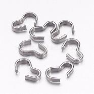 304 Stainless Steel Quick Link Connectors, Chain Findings, Number 3 Shaped Clasps, Stainless Steel Color, 8x3x1.2mm(STAS-M007-01)