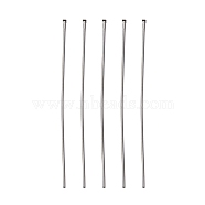 304 Stainless Steel Flat Head Pins, Stainless Steel Color, 65x0.7mm, 21 Gauge, Head: 1.5mm(STAS-R046-65mm)