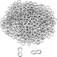 Unicraftale 304 Stainless Steel Links Connectors, Infinity, Stainless Steel Color, 4.5x10x0.7~1mm, Hole: 2.5x3.3~3.5mm, 200pcs/box(STAS-UN0018-82P)