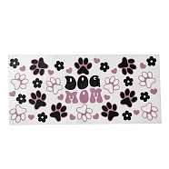 PET Self-Adhesive Stickers, for Party Decorative Present, Paw Print, 110~120x230~250x0.3mm(STIC-P009-G04)