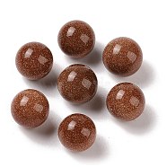 Synthetic Goldstone No Hole Sphere Beads, Round, 14mm(G-K353-04C-25)