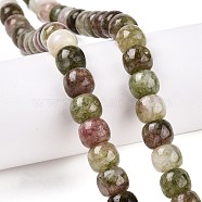 Dyed Natural White Jade Beads Strands, Barrel, Green, 10~10.5x9~9.5mm, Hole: 1.2mm, about 41~43pcs/strand, 14.37~16''(36.5~40cm)(G-T138-151)