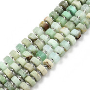 Natural Chrysoprase Beads Strands, with Seed Beads, Heishi Beads, Flat Round/Disc, 6~6.5x3~3.5mm, Hole: 1mm, about 35~42pcs/strand, 7.09 inch~7.68 inch(18~19.5cm)(G-N327-07G)