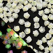 Luminous Resin Decoden Cabochons, Glow in the Dark, Flower, Champagne Yellow, 7x7x4mm(RESI-K036-45)