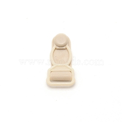 Plastic Clips, for Bra Shoulder Strap Accessories, Lemon Chiffon, 30.8x15.5x4.5mm, Hole: 1.5x11mm(AJEW-WH0244-50)