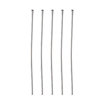 304 Stainless Steel Flat Head Pins, Stainless Steel Color, 65x0.7mm, 21 Gauge, Head: 1.5mm