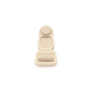 Plastic Clips, for Bra Shoulder Strap Accessories, Lemon Chiffon, 30.8x15.5x4.5mm, Hole: 1.5x11mm