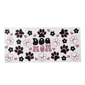 PET Self-Adhesive Stickers, for Party Decorative Present, Paw Print, 110~120x230~250x0.3mm