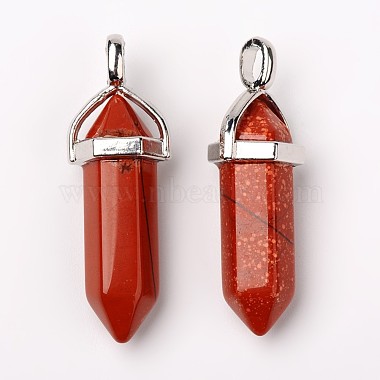 Natural Red Jasper Double Terminated Pointed Pendants(X-G-F295-04D)-2