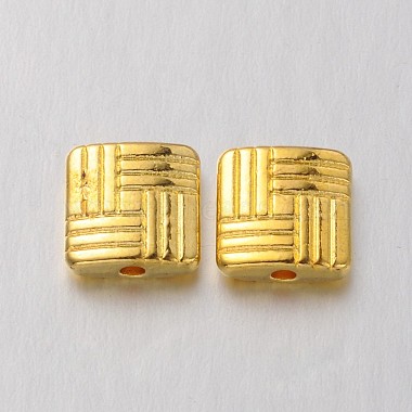 8mm Square Alloy Beads