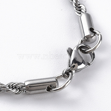 304 colliers de chaîne de corde en acier inoxydable pour hommes femmes(NJEW-T012-03-66-S-01)-3