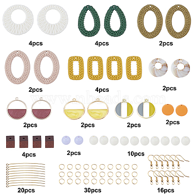Ensembles de fabrication de boucles d'oreilles pendantes Sunnyclue DIY(DIY-SC0016-34)-2
